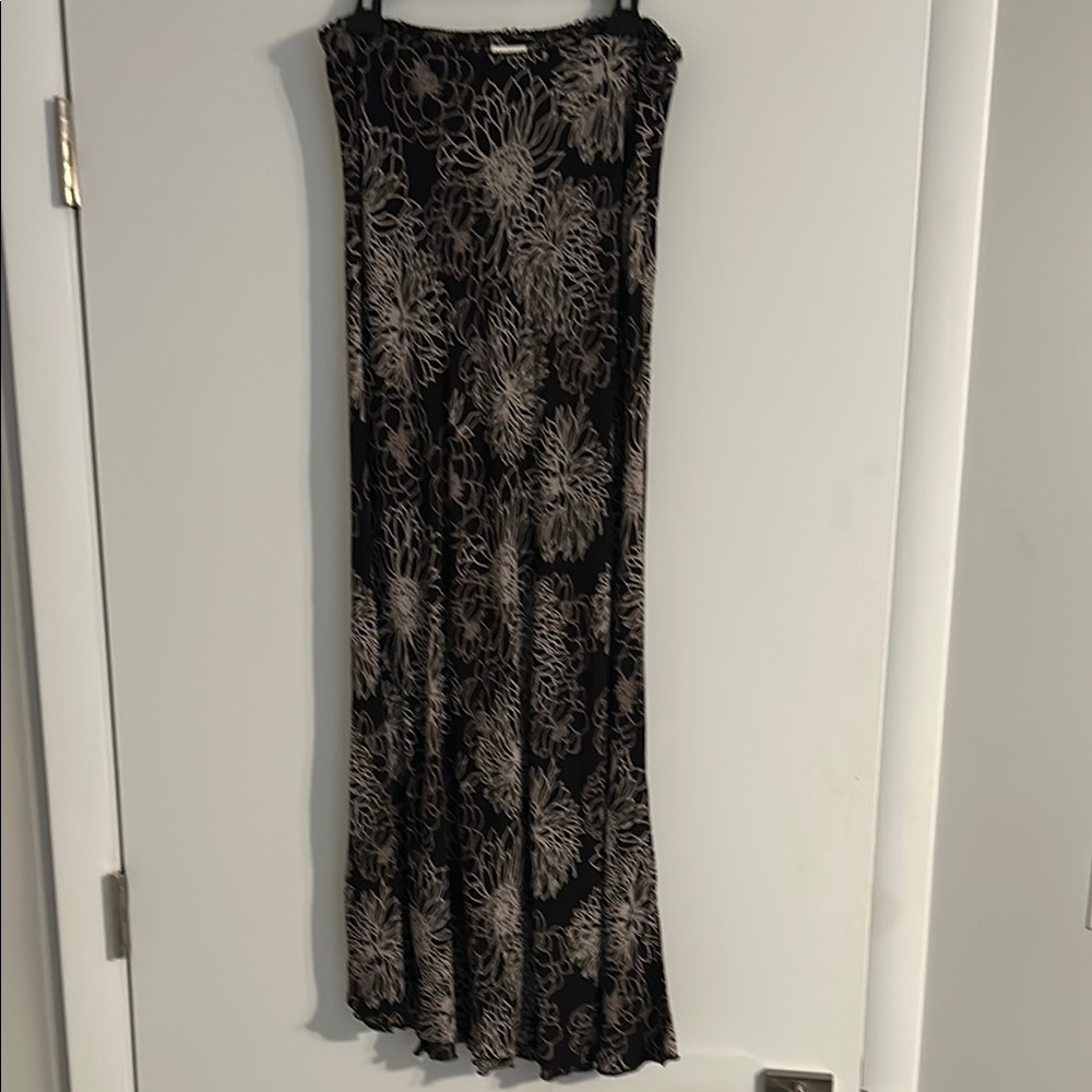 Floral Black and Beige Women's Skirt